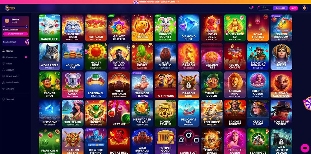 funrize casino games list 2024
